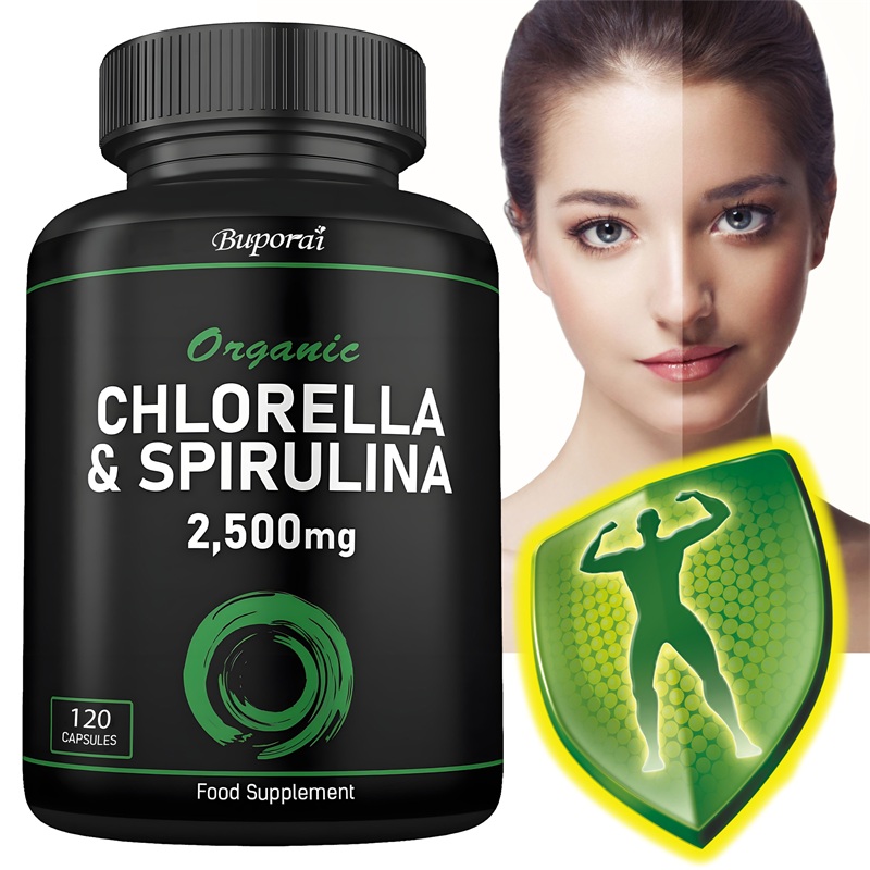 Tulsi Holy Basil - Clorela e espirulina orgânica 2500mg -